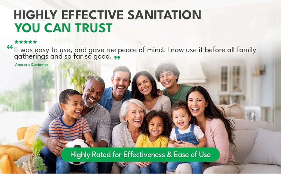 Highly effective sanitation you can trust — five-star rated by families