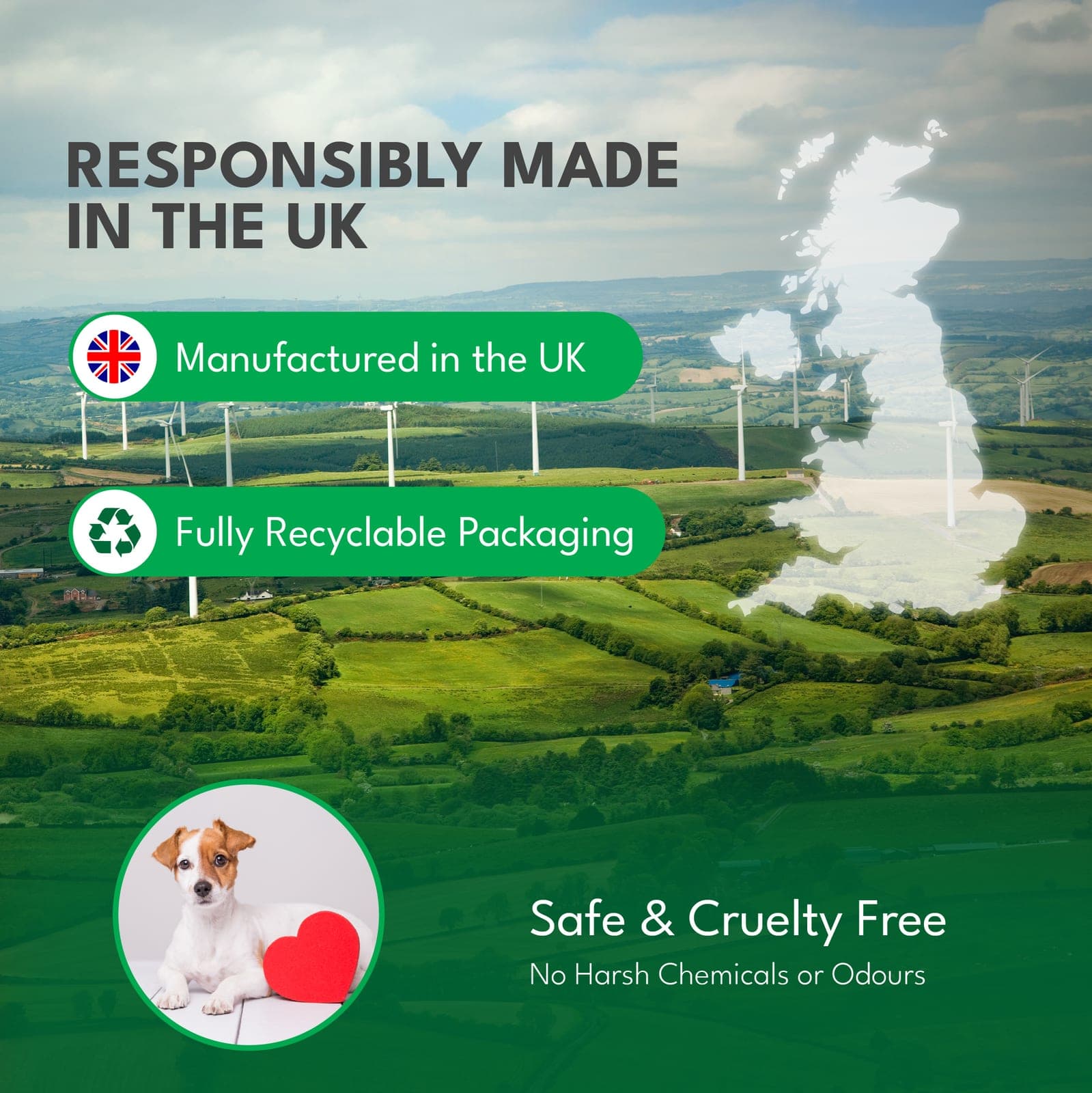 Sanigone dog wipes — responsibly made in the UK